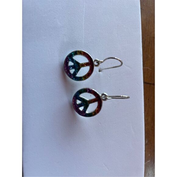 Peace Earrings - Costume Jewelry - Picture 3 of 4